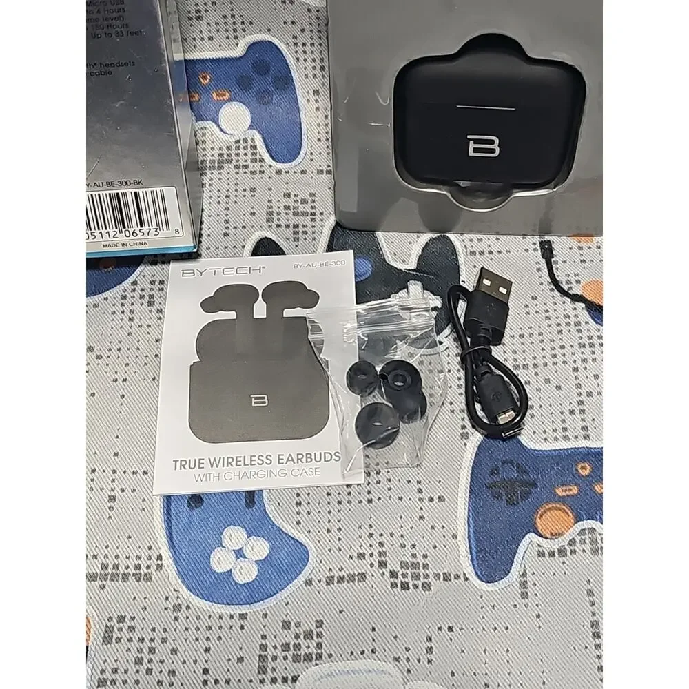 Bytech True Wireless Earbuds with Charging Case - Black *OPEN BOX NEW*